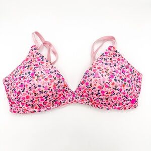 Victoria's Secret Pink Floral Print Wireless Push-Up Bra